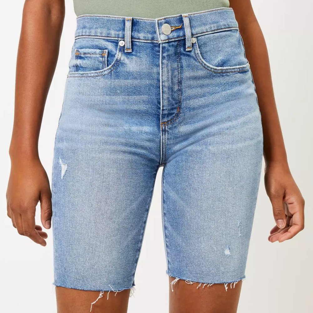 LOFT Women's Lightwash Denim Bermuda Shorts